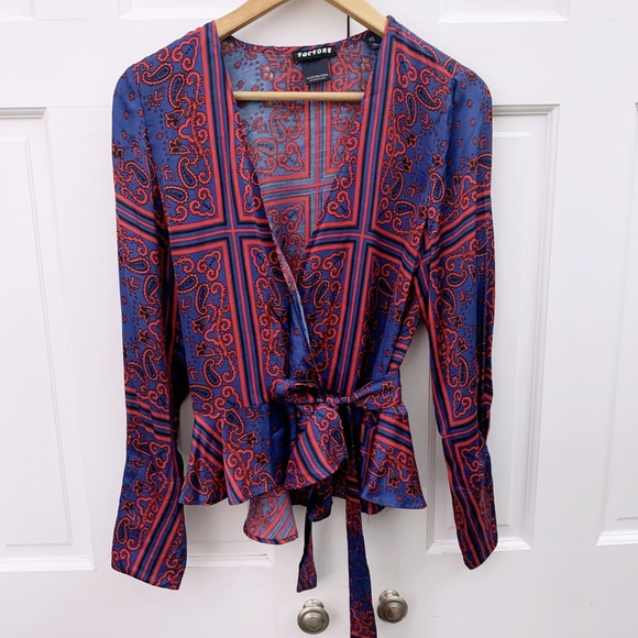 Scotch & Soda Multi Print Wrap Top - Picture 11 of 14